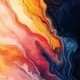 梦幻色彩流体艺术抽象画