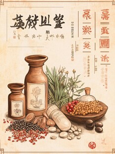 传统中药药材静物展示