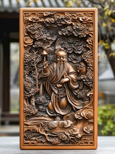 木雕寿星图 工艺精美绝伦