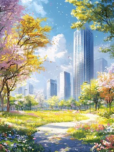 春日城市公园梦幻风光