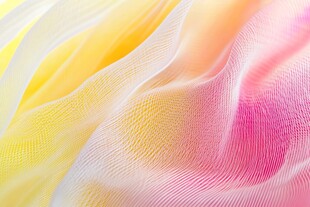 梦幻渐变彩色轻薄纱织物