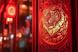虎年新春剪纸装饰
