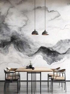 水墨风餐厅室内装饰设计