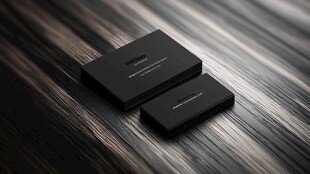 黑色商务名片展示