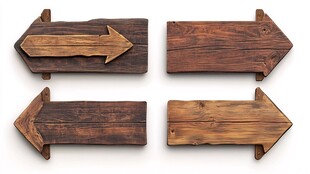 木质箭头指示牌展示