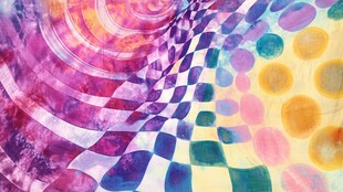 梦幻色彩几何图案抽象画