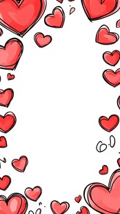 爱心环绕边框图