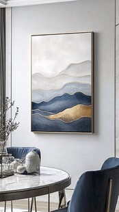 现代简约风客厅抽象山水挂画