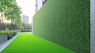 绿意盎然的户外垂直绿化景观