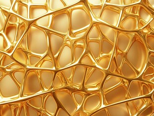 金色网状立体纹理背景