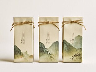 中式山水风茶叶包装盒