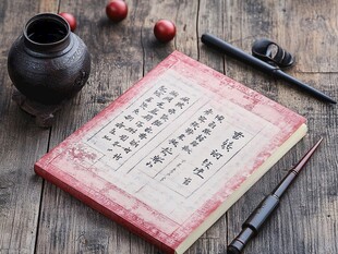 中式古籍与文房用品组合