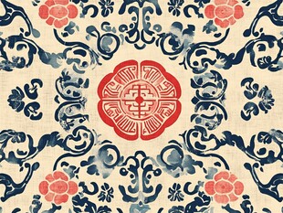 中式传统吉祥花纹图案