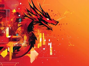 科技感中国龙艺术图像