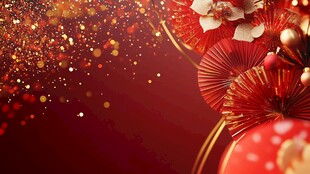 喜庆红色节日装饰背景图
