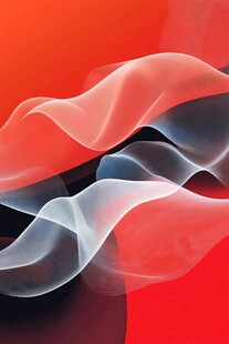 红色背景飘逸烟雾图案