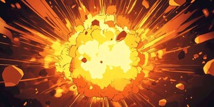 爆炸瞬间特效画面