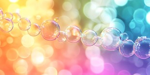 梦幻彩色气泡背景图