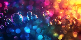 梦幻彩色气泡背景图