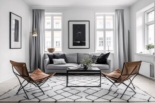 简约北欧风客厅室内场景