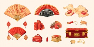 中式传统元素插画集合