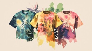 多彩印花T恤创意设计