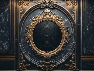 华丽黑金复古风装饰画框