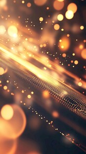 梦幻金色光效粒子背景图