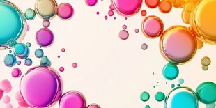 彩色梦幻气泡背景图