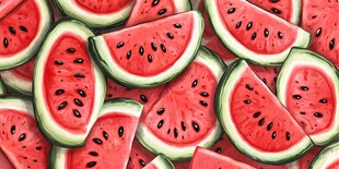 西瓜切片图案背景