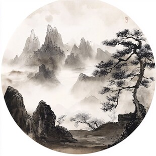 水墨山水图