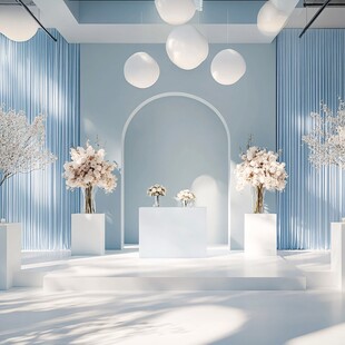 简约清新婚礼仪式场景