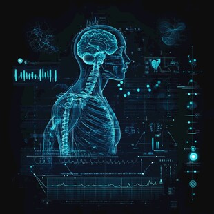 科技感人体结构可视化图像