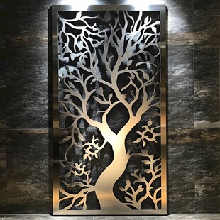 金属树纹镂空艺术隔断