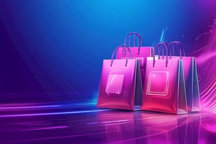 炫彩购物袋 时尚购物氛围