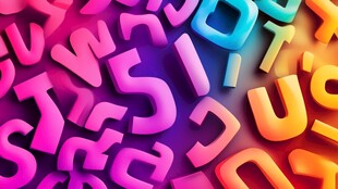 多彩立体字母数字大集合