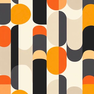 几何形状拼接抽象图案