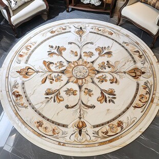 奢华圆形大理石拼花地砖
