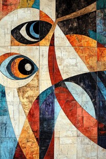 抽象艺术之多彩眼睛图案