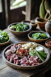 农家风味食材拼盘