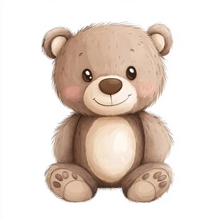 可爱棕色小熊卡通形象