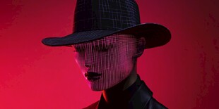 神秘网格面具人物造型