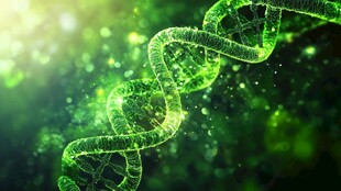 绿色梦幻DNA双螺旋结构