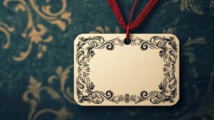 复古花纹吊牌装饰图