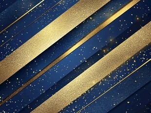 蓝金斜纹闪耀背景图案