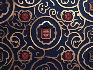 中式传统吉祥花纹图案