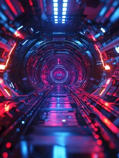 未来科技感的科幻隧道