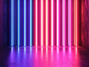 炫彩霓虹灯光室内场景