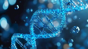 蓝色梦幻DNA双螺旋结构