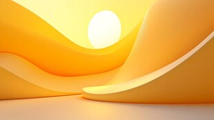 黄色渐变抽象艺术场景